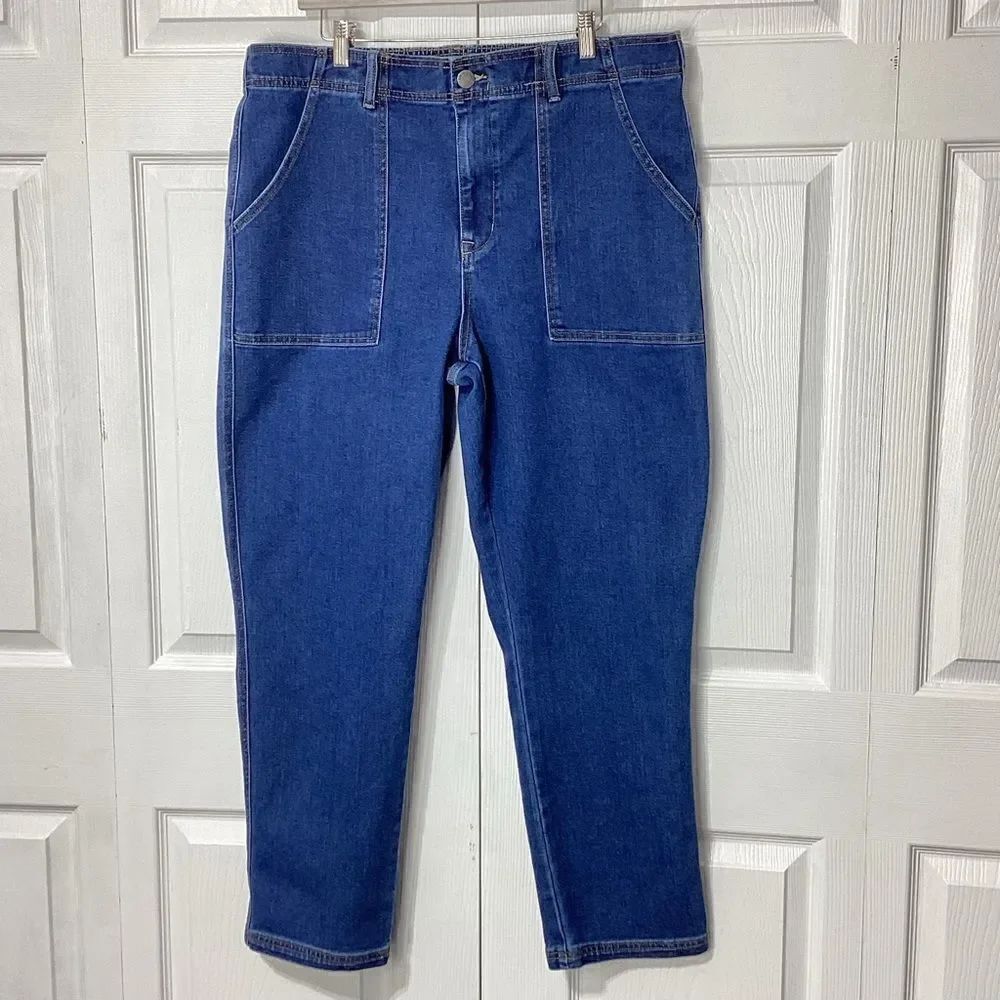 Knox Rose Flat Panel Front Deep Pockets Elastic Waist Pants XL XXL